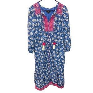 J. Crew Knighted Sky Tunic Maxi Dress- Size M